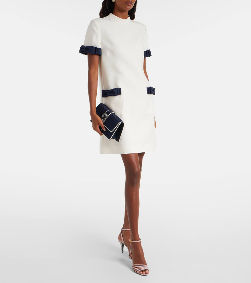 Manolo Blahnik Capri Mini embellished satin clutch outlook