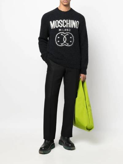 Moschino brushed crew-neck jumper outlook