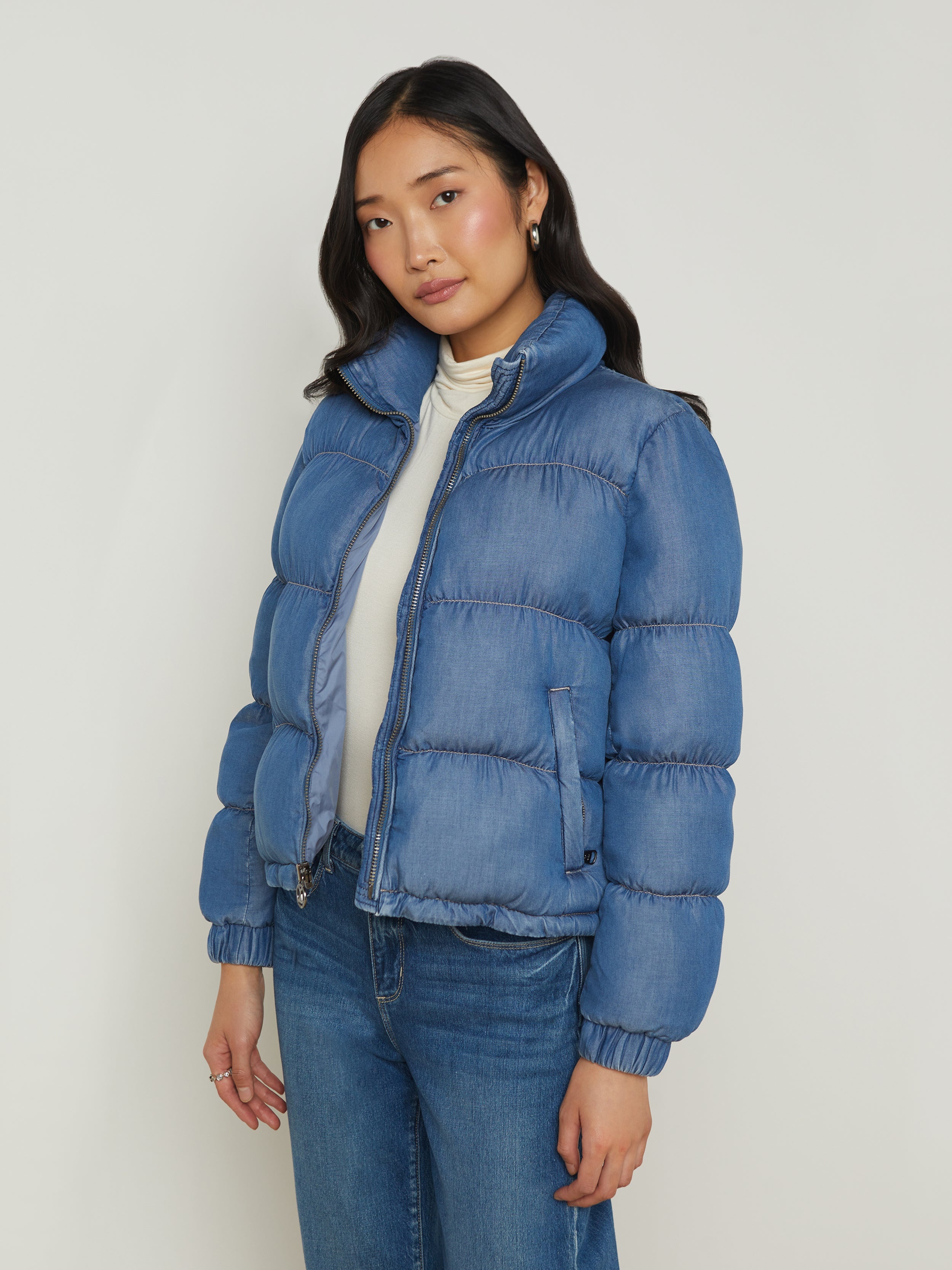 Stowe Denim Down Puffer Jacket - 5