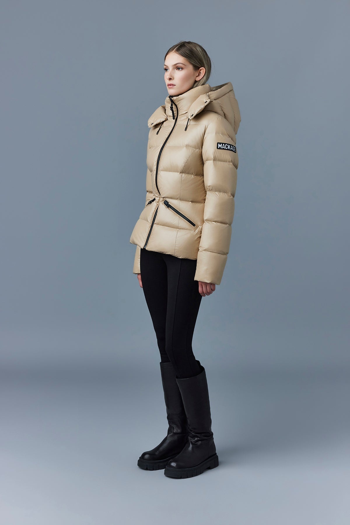 MADALYN lustrous light down jacket with hood for ladies - 3