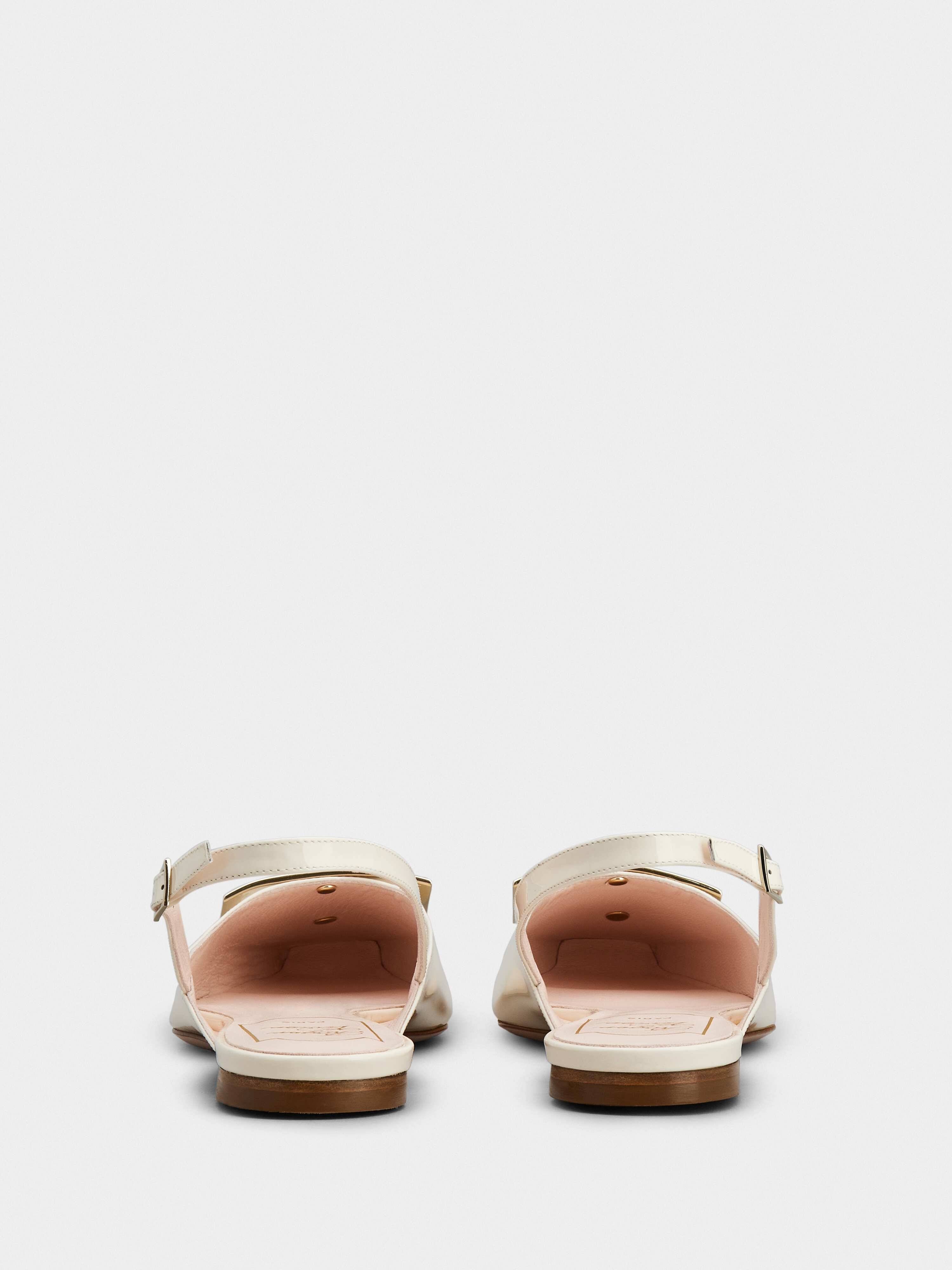 Trompette Metal Buckle Slingback Ballerinas in Patent Leather - 5