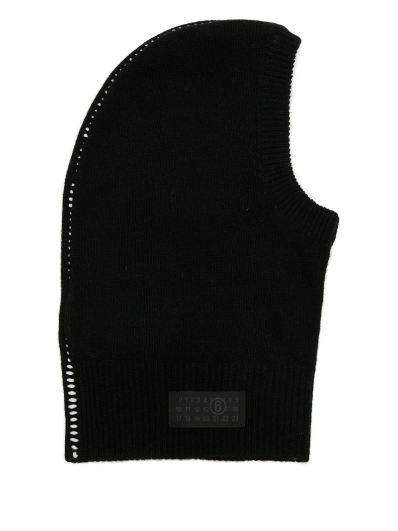 MM6 Maison Margiela logo-patch balaclava outlook