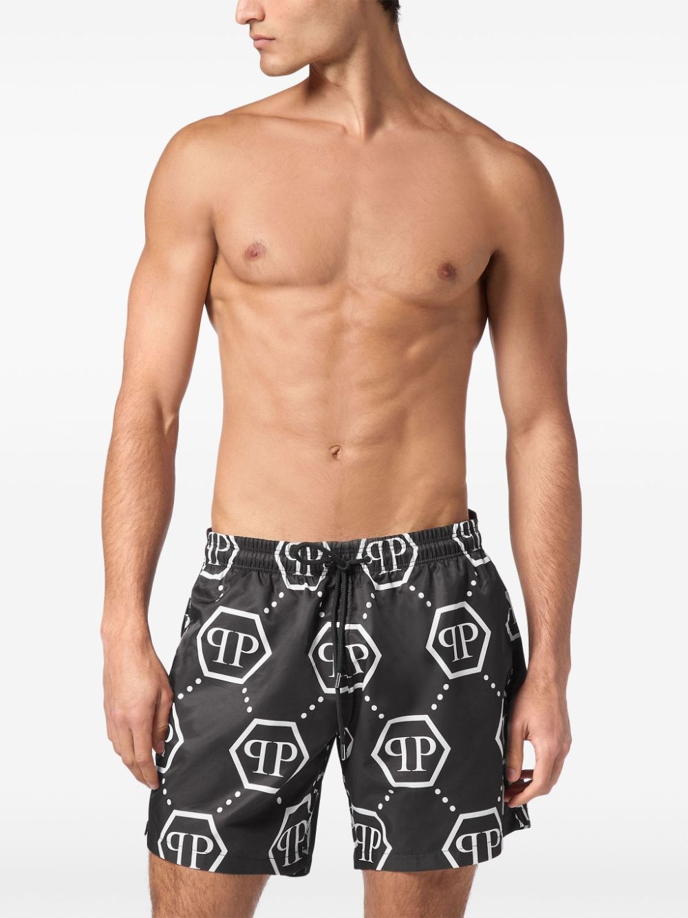 monogram pattern swim shorts - 3