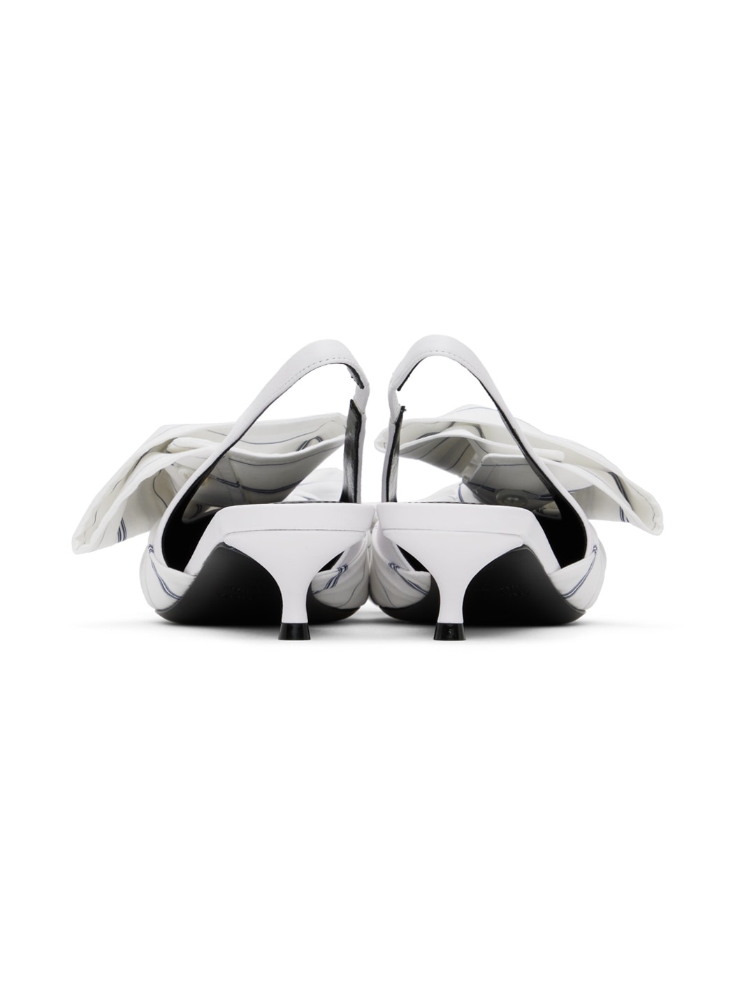 White Knife Chemise 40mm Slingback Heels - 2