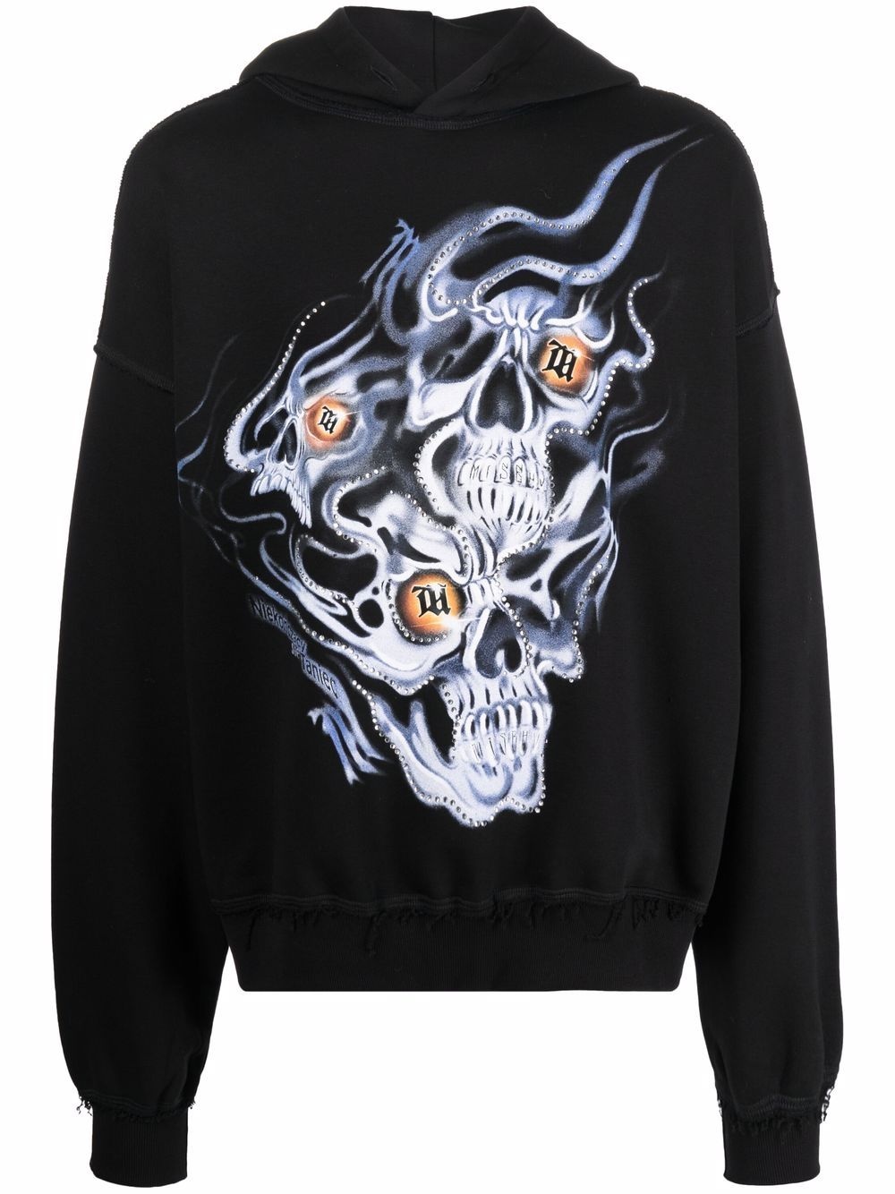 graphic-print organic cotton hoodie - 1
