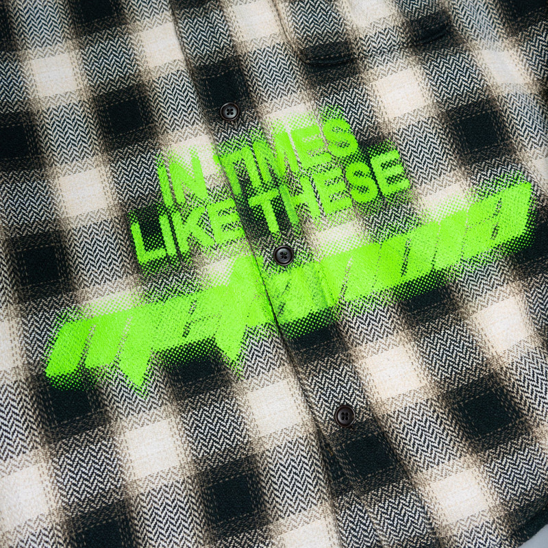 RRR123 IN TIMES LIKE THESE ABRAXAS BLACK PLAID SHIRTS outlook