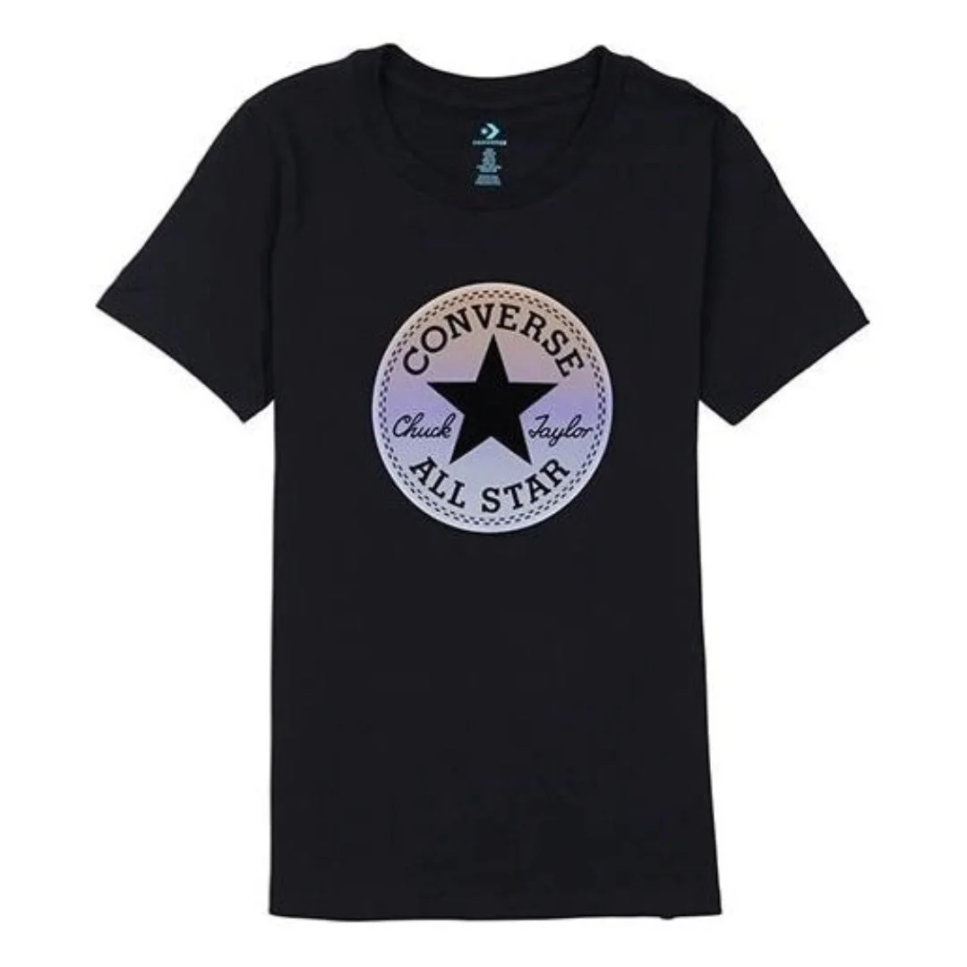 (WMNS) Converse T-Shirt All Star T-Shirt 'Black White' 10018921-A01 - 1