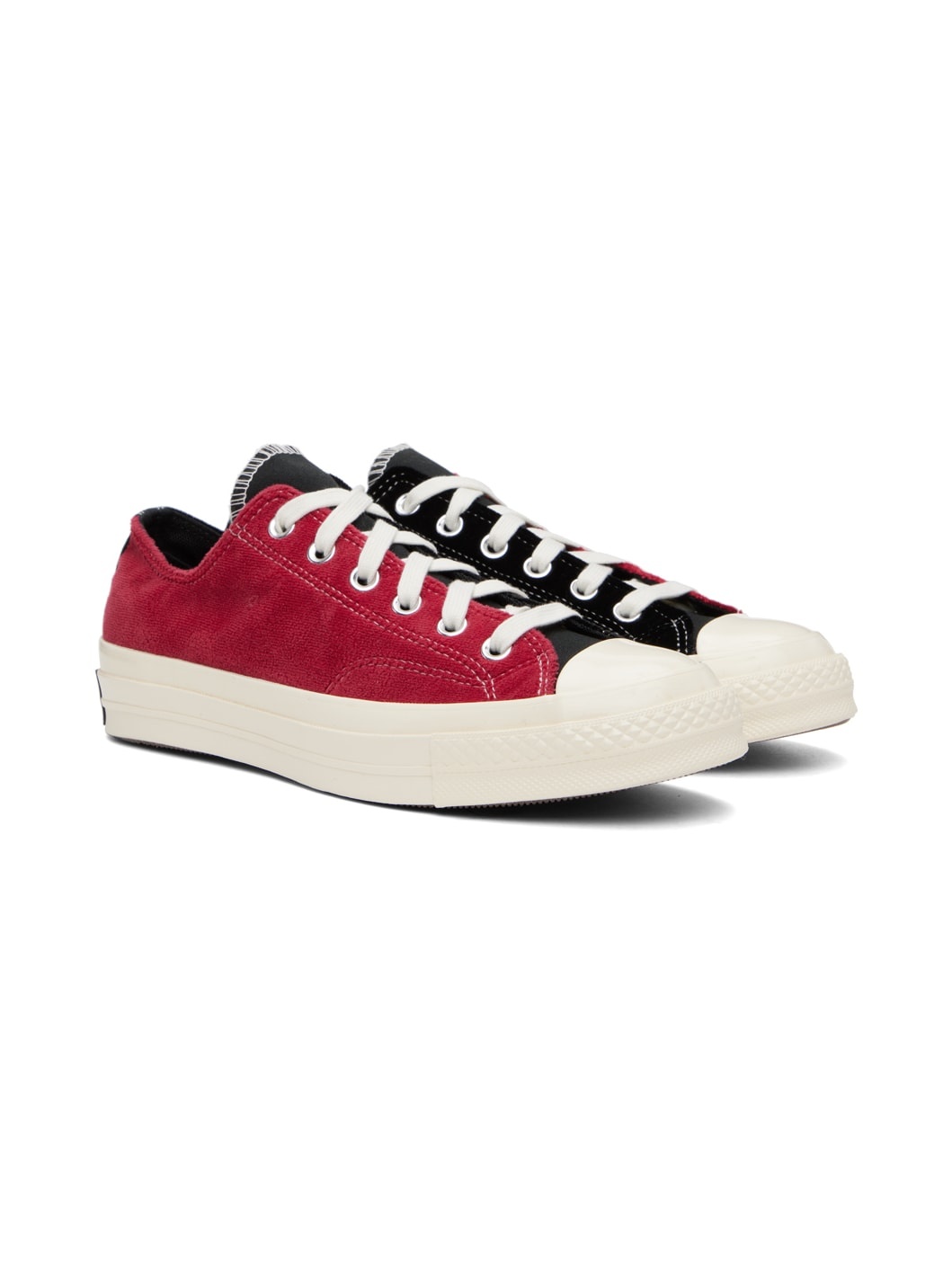 Black & Red Chuck 70 OX Sneakers - 4