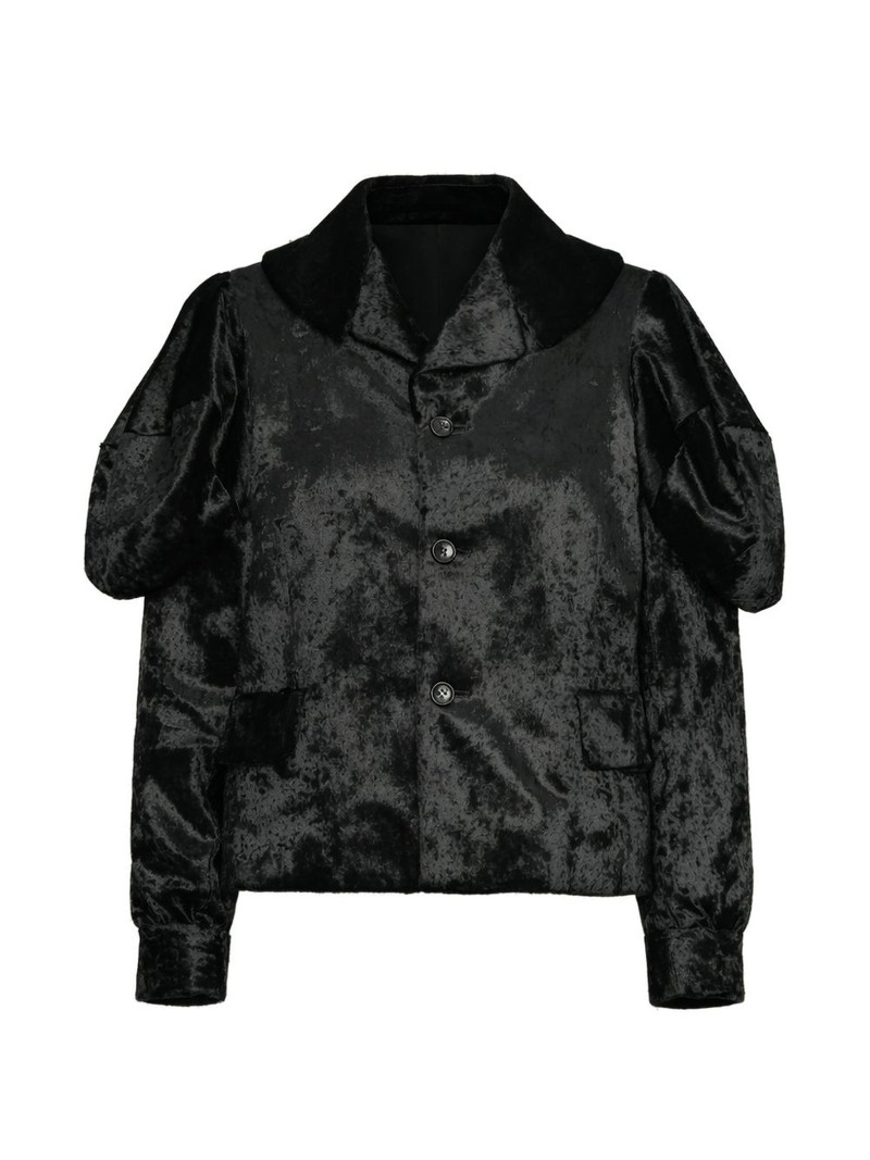 puff-sleeve cropped jacket 1