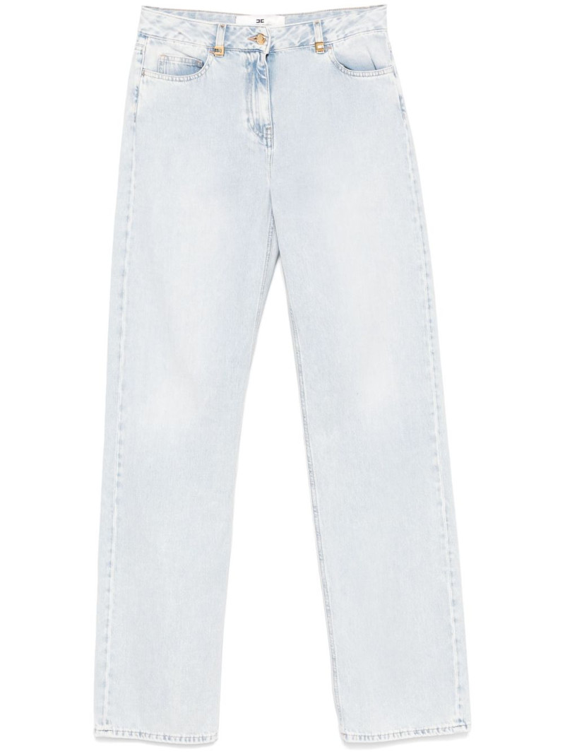 logo-detailed wide jeans 1