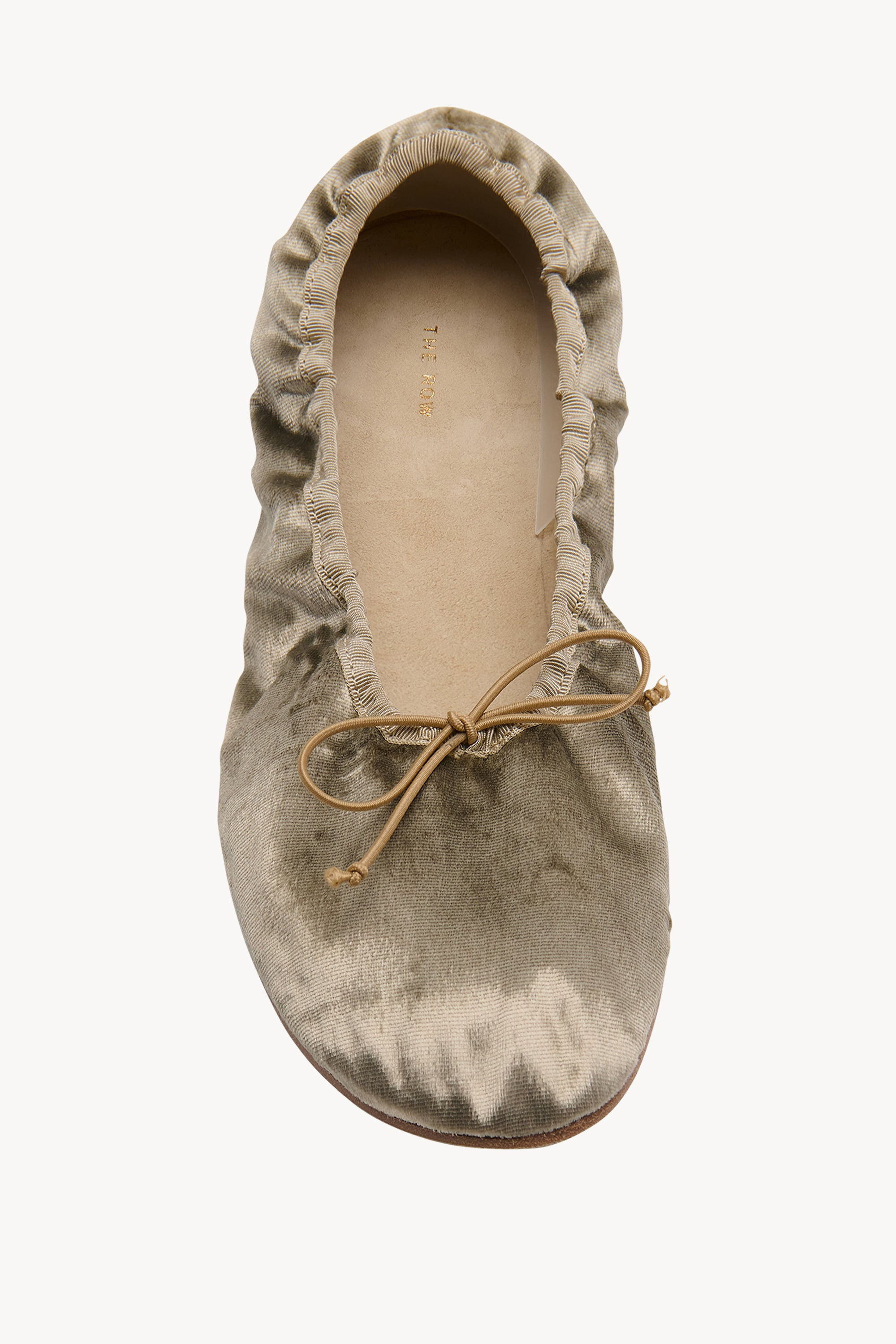 Round Ballet Flat in Velvet - 3