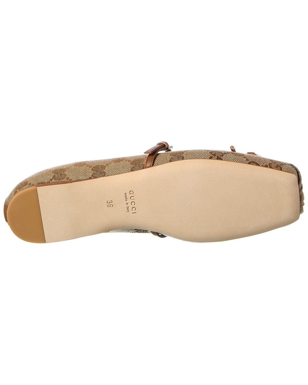 Gucci Horsebit GG Canvas & Leather Ballet Flat - 4