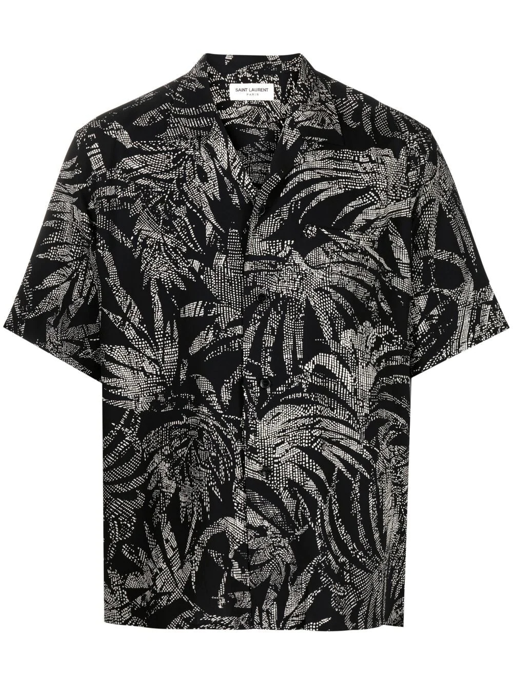 tropical print short-sleeve shirt - 1