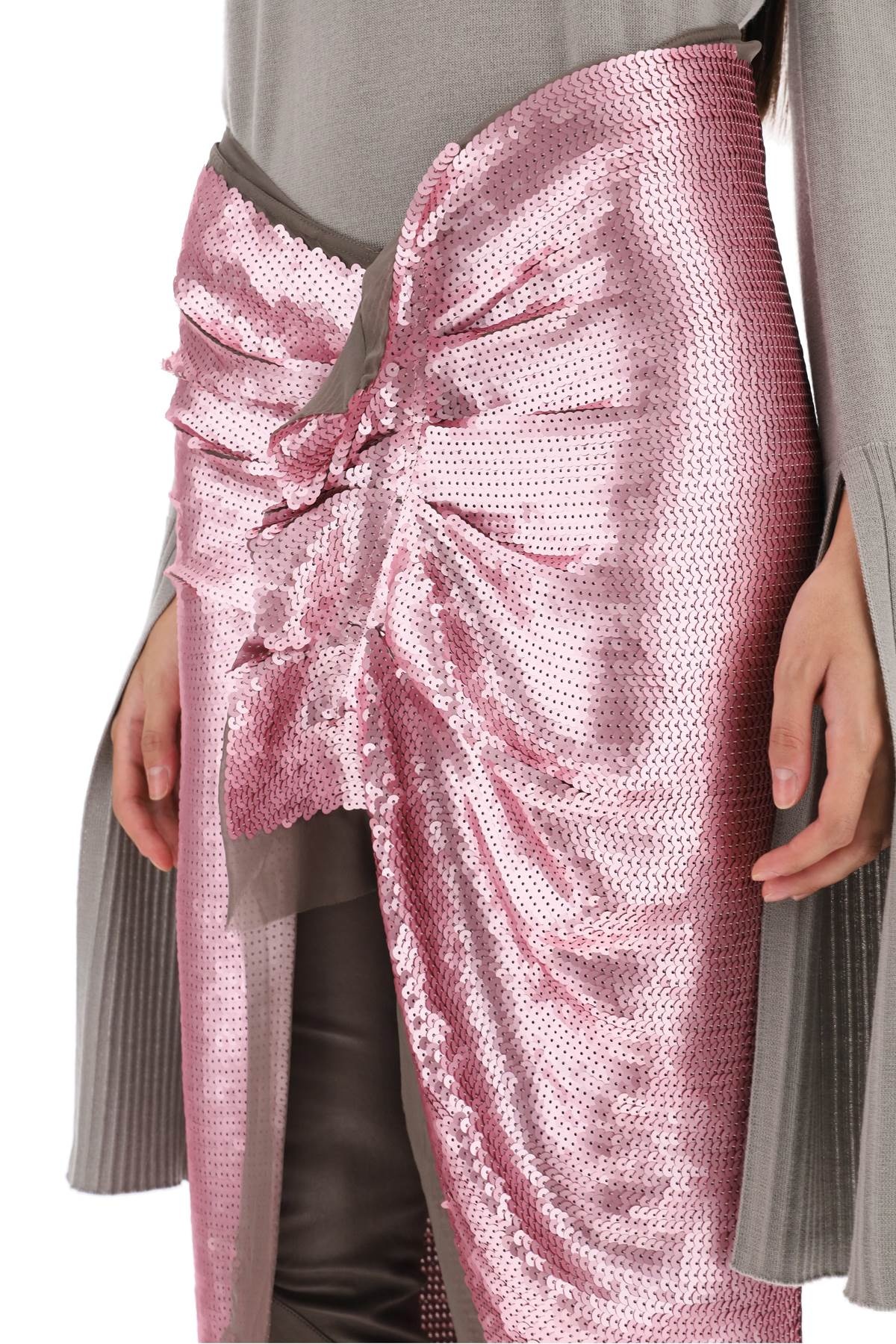 Rick Owens Rick Owens Sequin-Embroidered Skirt With Train