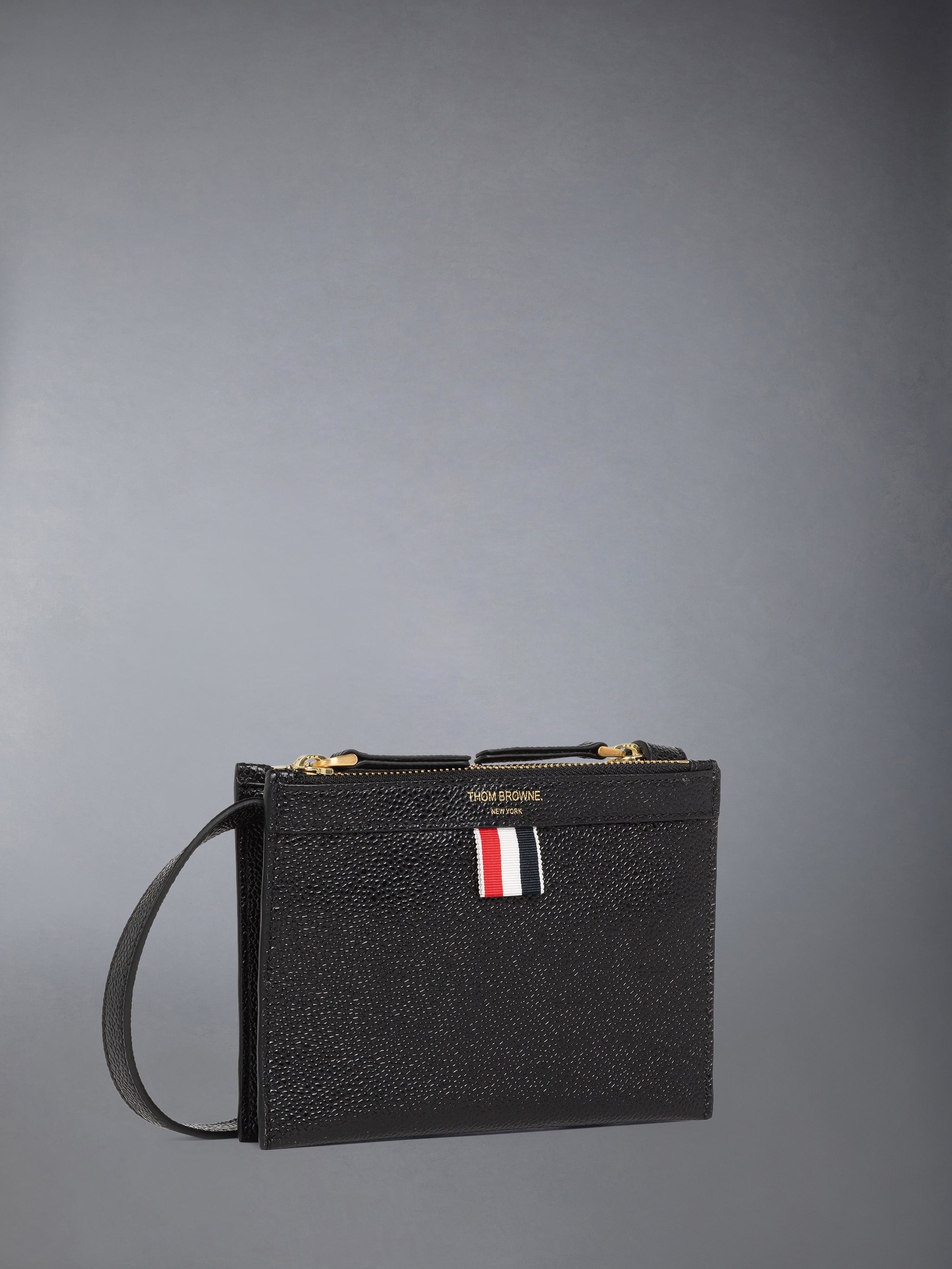 PEBBLE GRAIN MINI DOUBLE DOCUMENT HOLDER CROSSBODY - 2