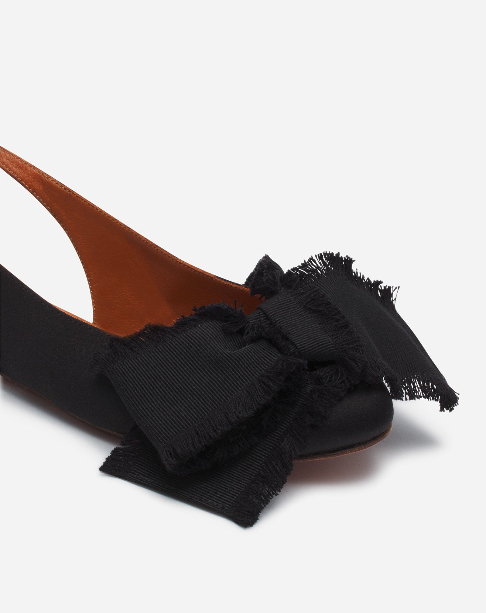 SLINGBACK BALLERINA FLAT IN SATIN - 5