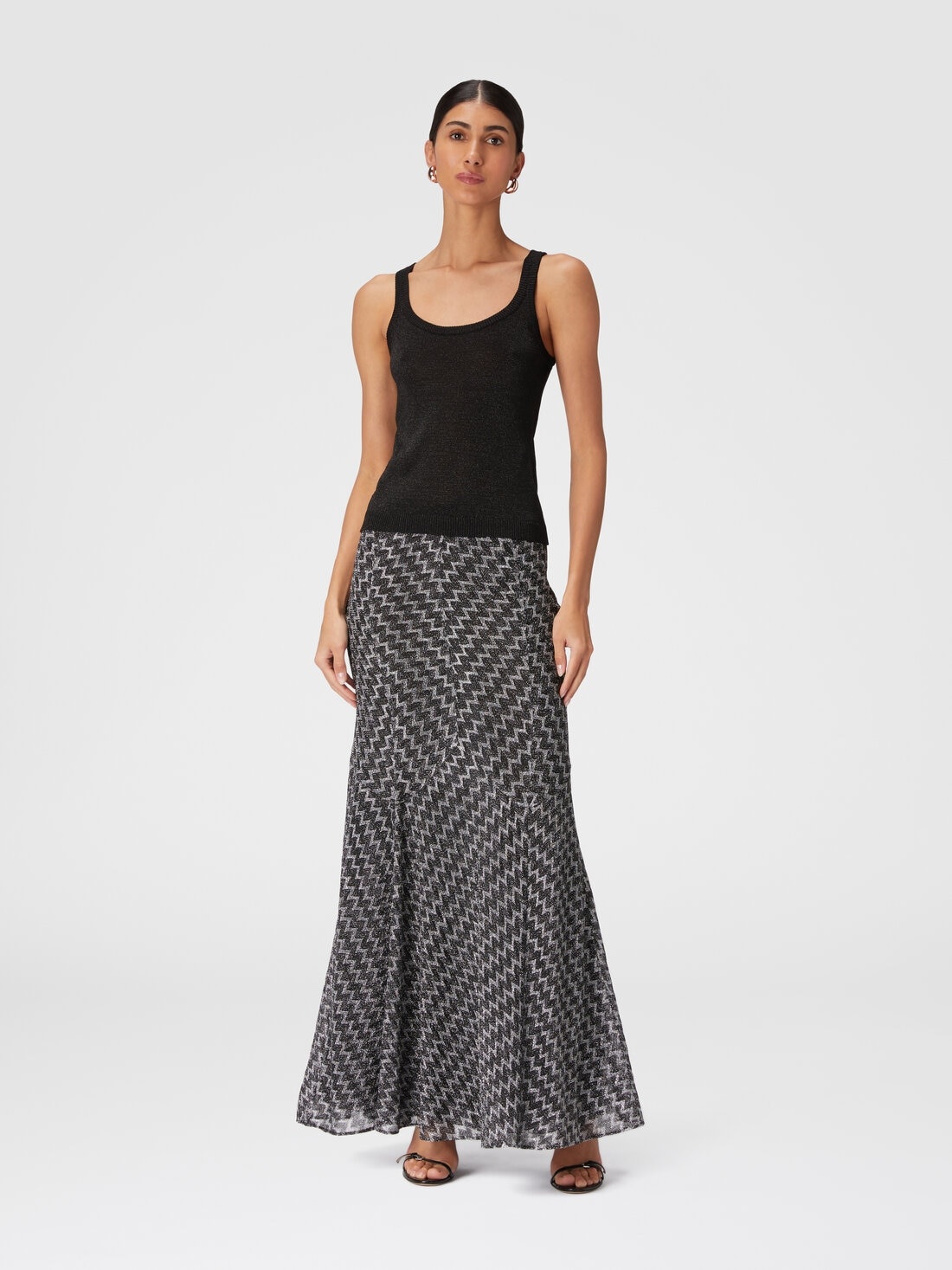 Glitter-effect viscose tank top - 2