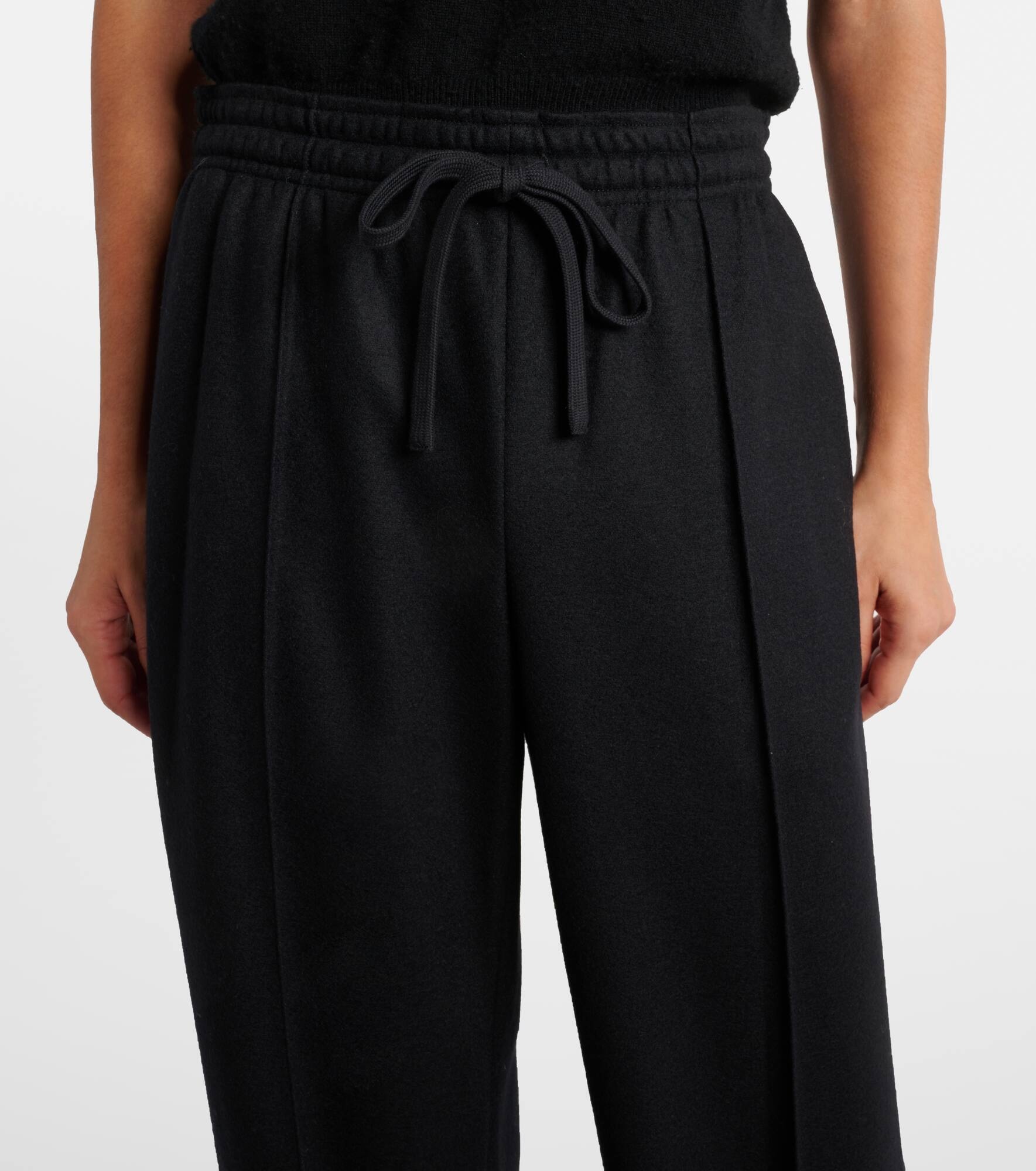 Wool-blend wide-leg pants - 4