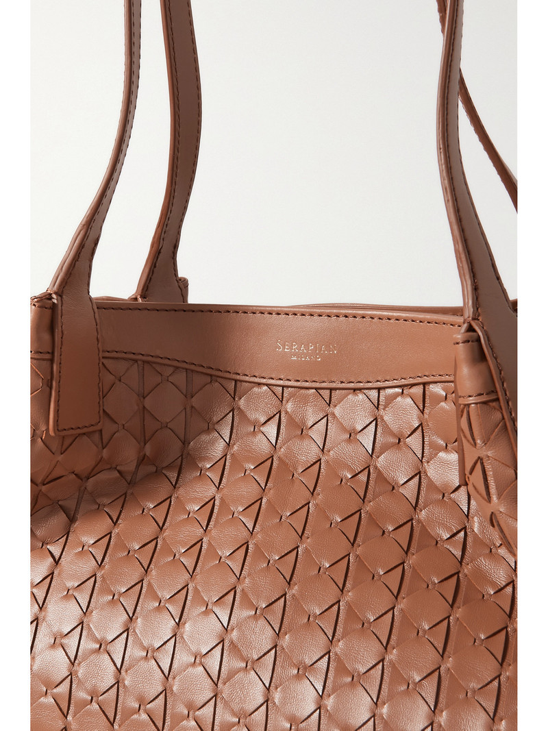 Secret Small Woven Leather Tote 4