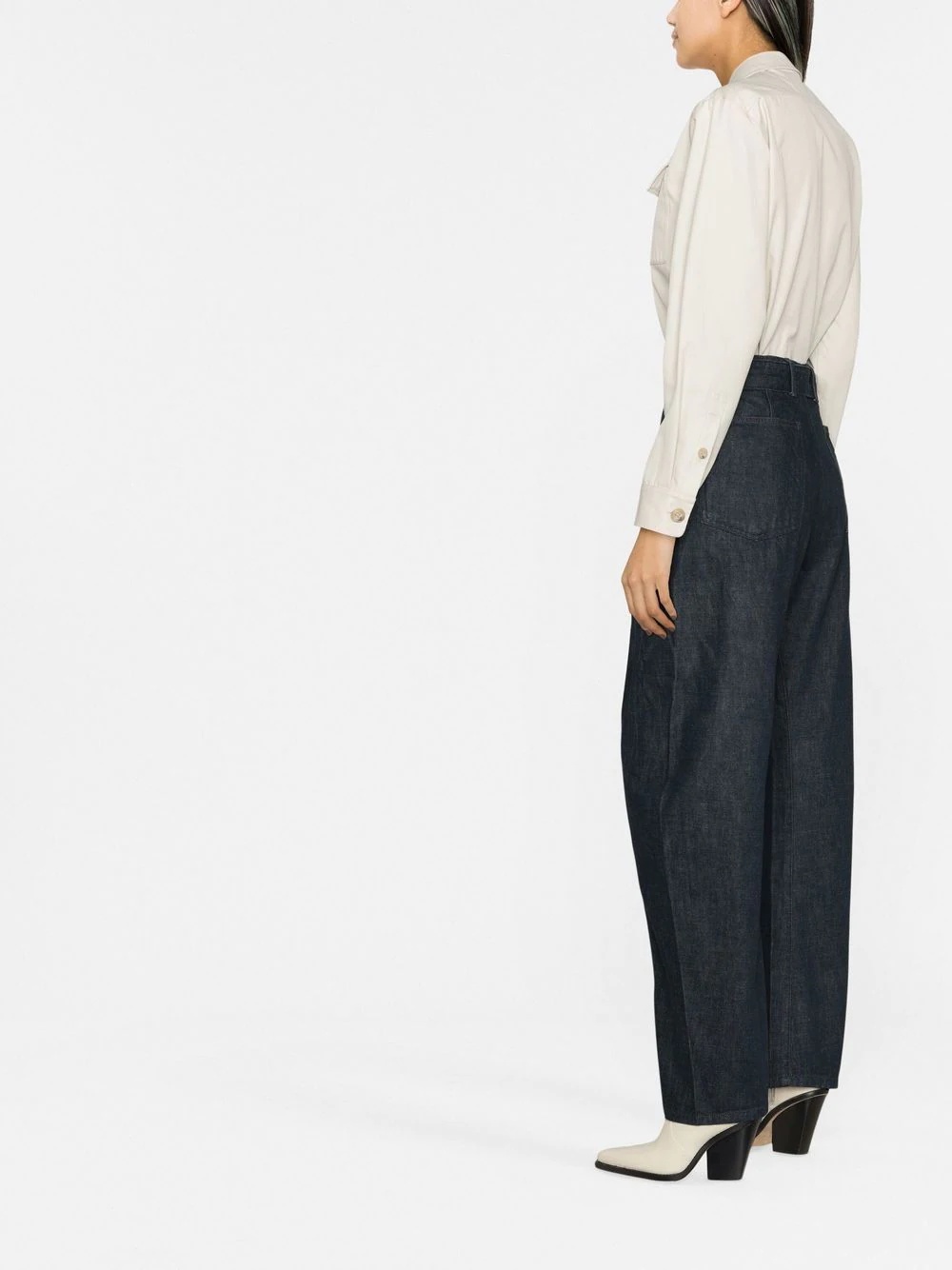 belted straight-leg trousers - 4