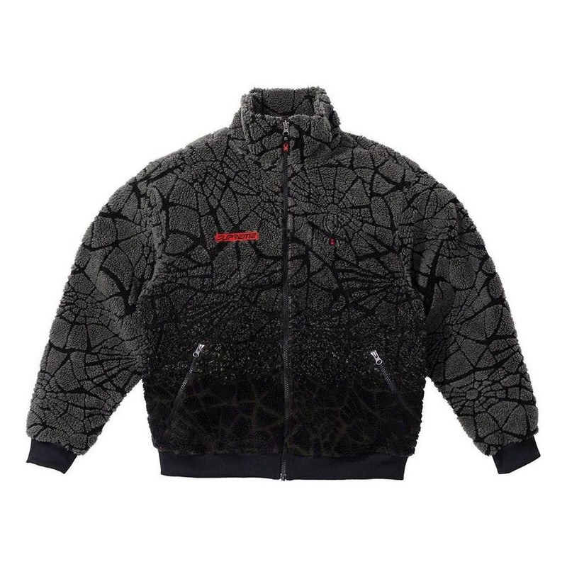 Supreme x Spyder Web Polar Fleece Jacket 'Black Grey' SUP-FW22-820 - 1