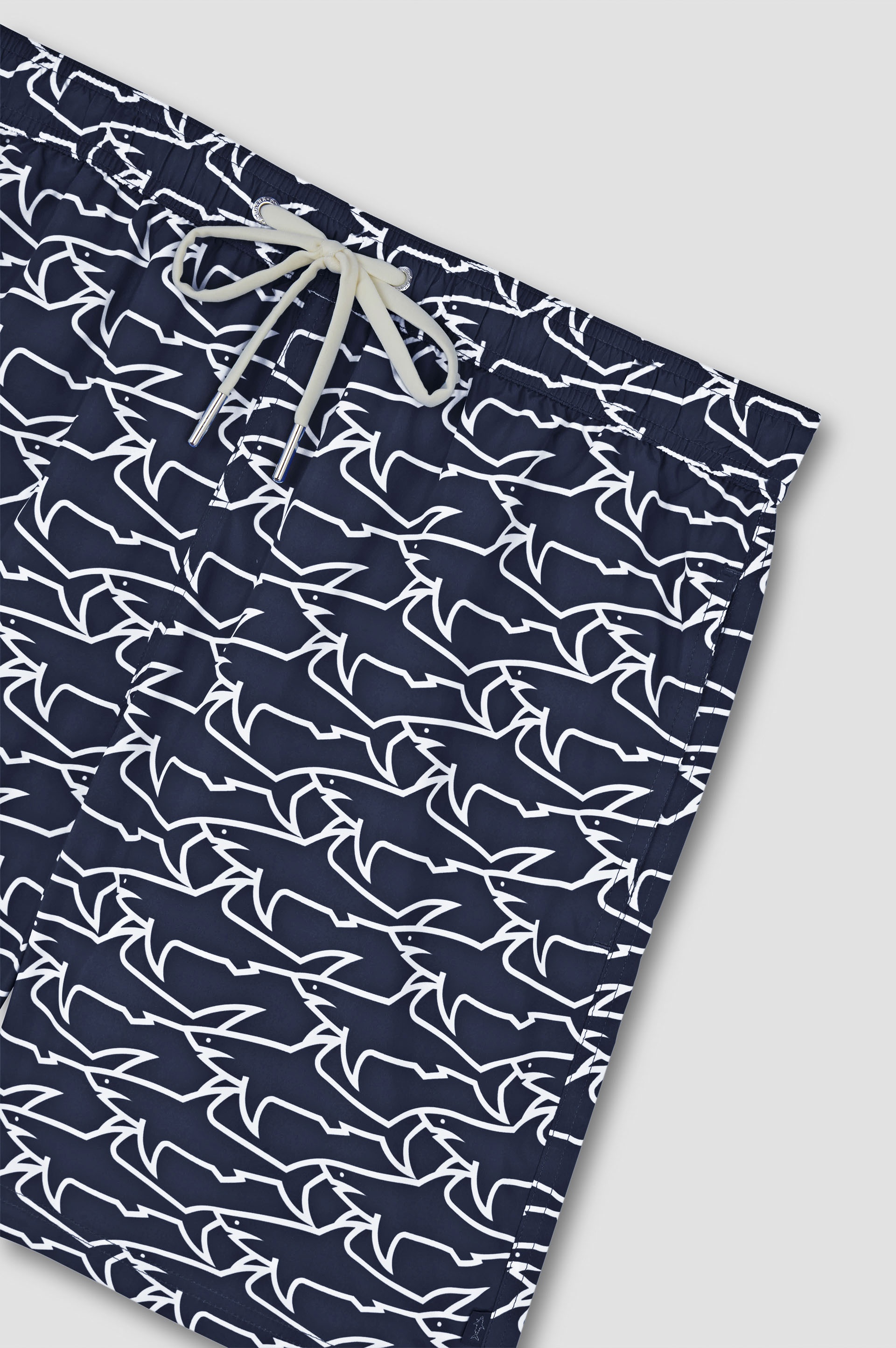 SWIM SHORTS WITH ALL-OVER SHARK PRINT - 5