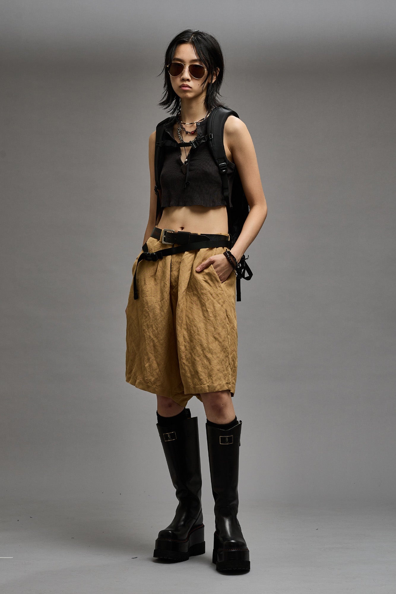 HENLEY TANK - WASHED BLACK - 4