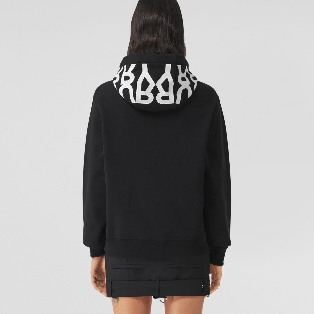 Logo Print Cotton Oversized Hoodie - 4