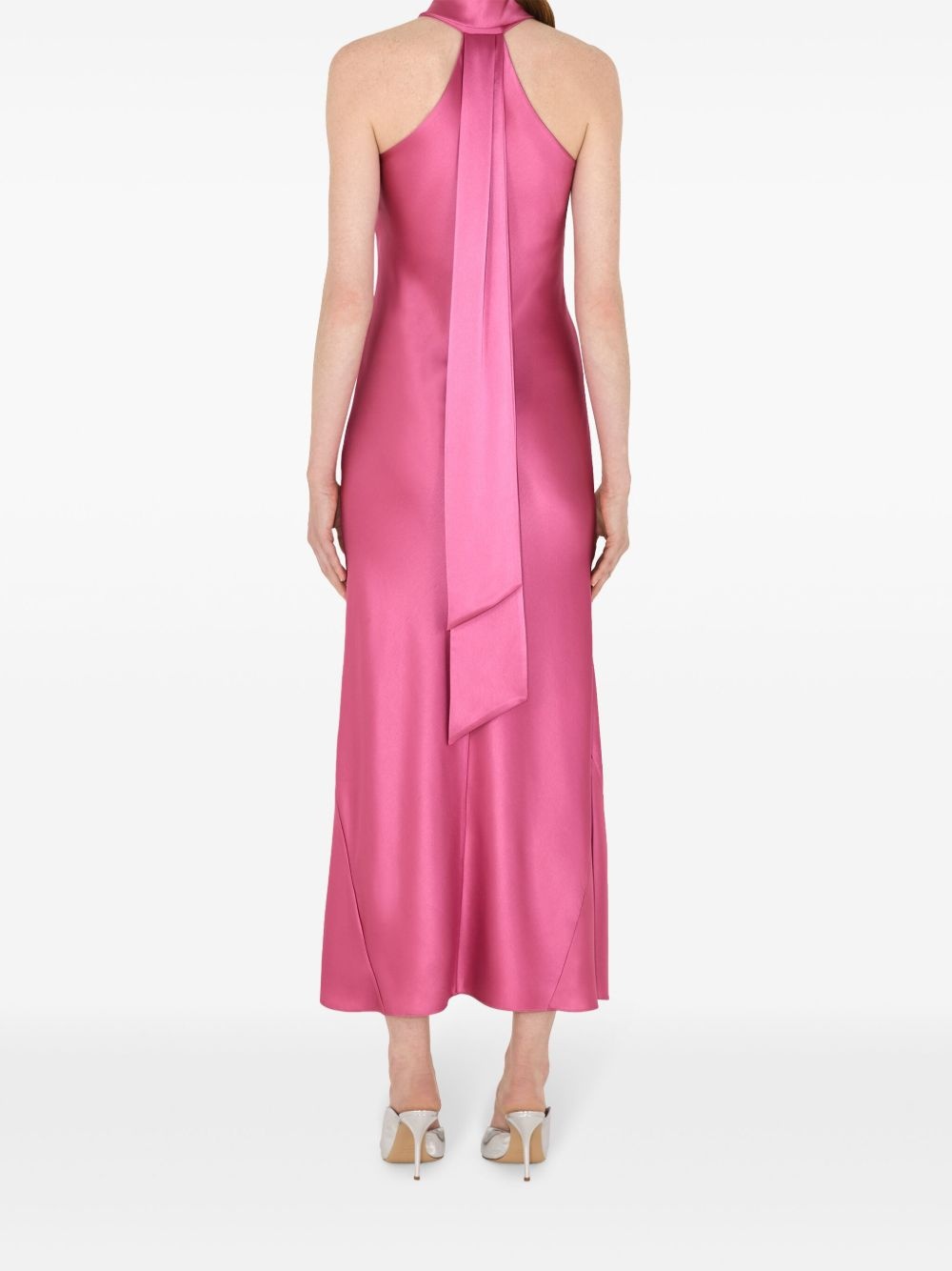 Pandora halterneck satin dress - 4