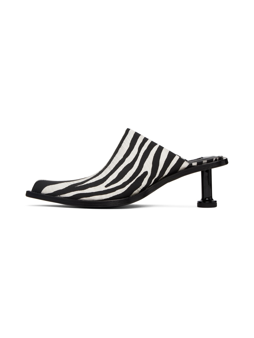 Black & White Bandi Mules - 3