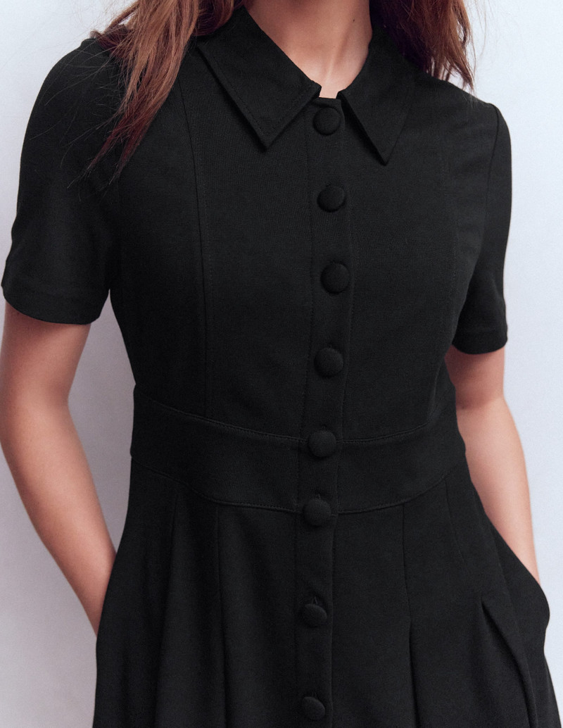 Bridget Ponte Short Dress-Black 4