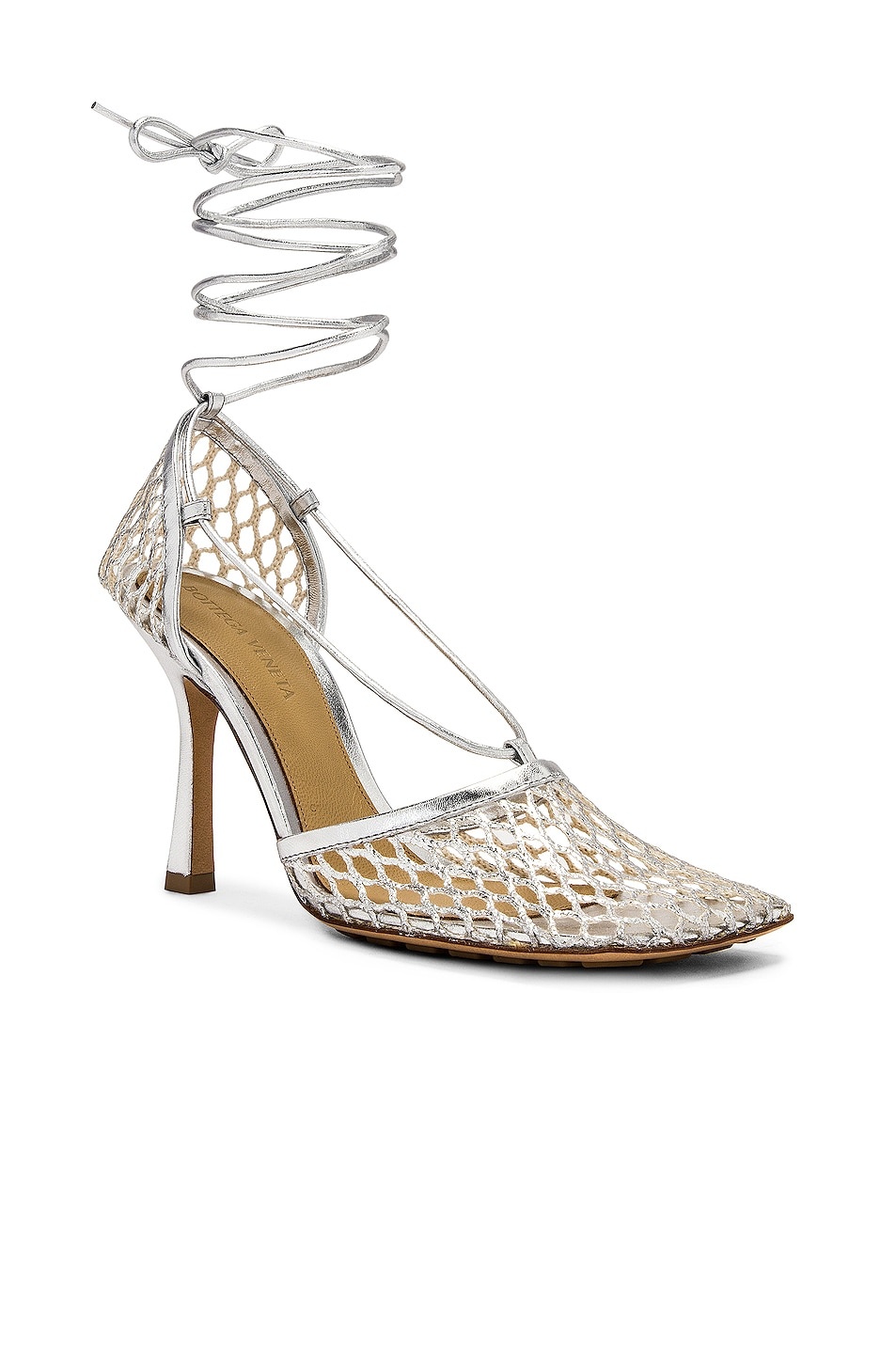 Stretch Metallic Leather Sandals - 2