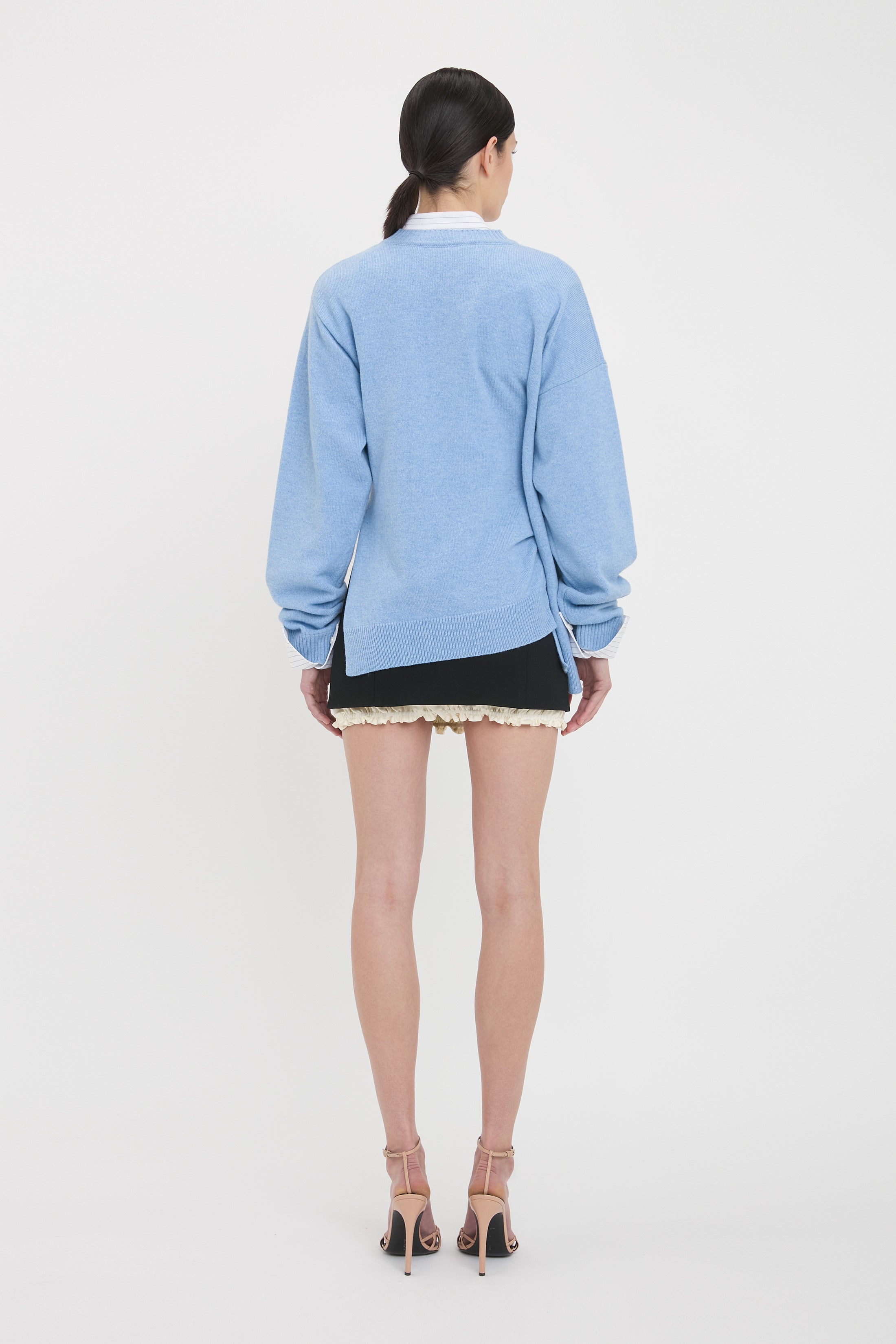 Gathered Side Jumper In Iceberg - 4