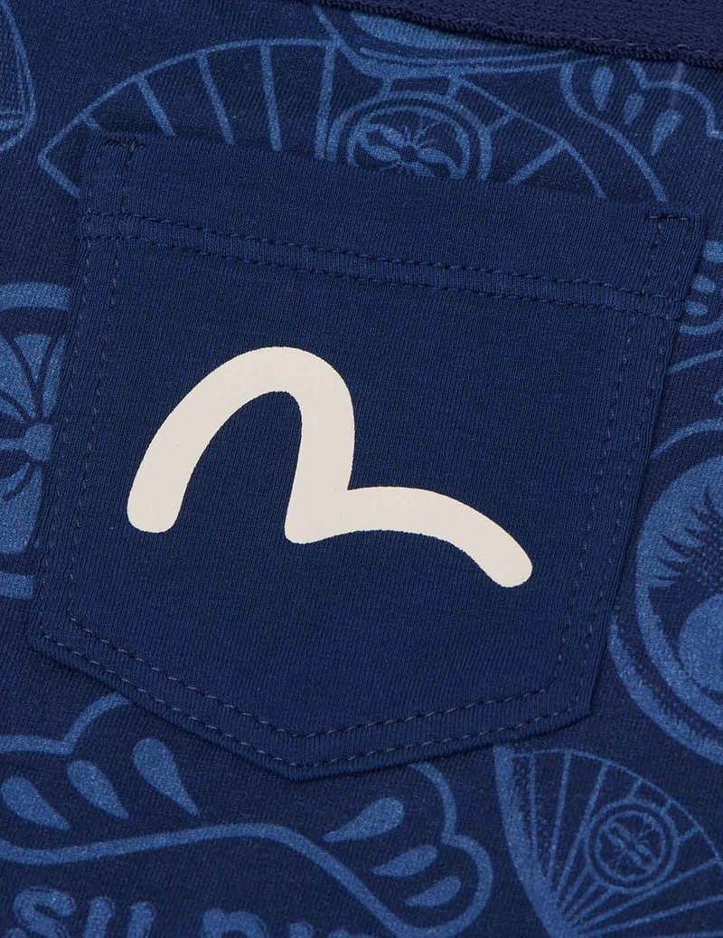 TWO-PACK ALLOVER EVISU SQUAD PRINT TRUNKS 12