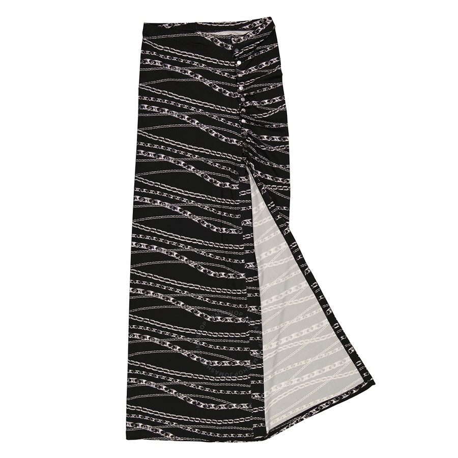 Rabanne All Over Chain Print Midi Skirt - 7