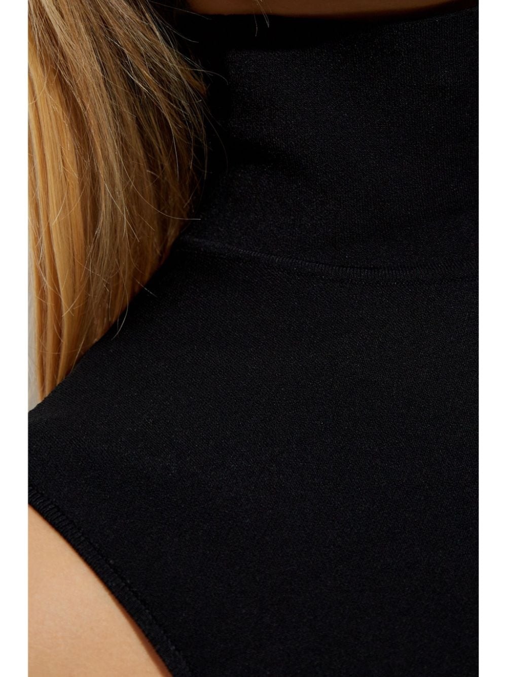 high-neck fitted minidress - 5