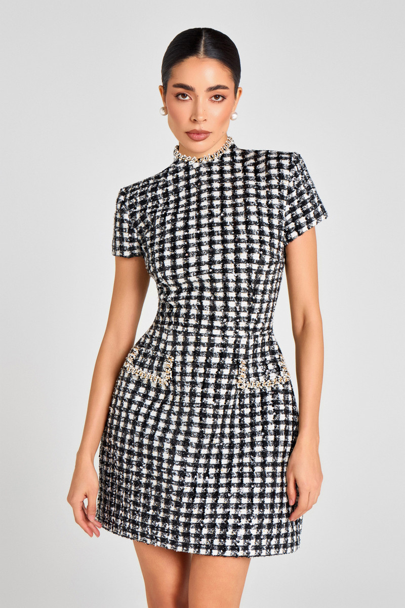 NADINE MERABI Mila Check Dress outlook