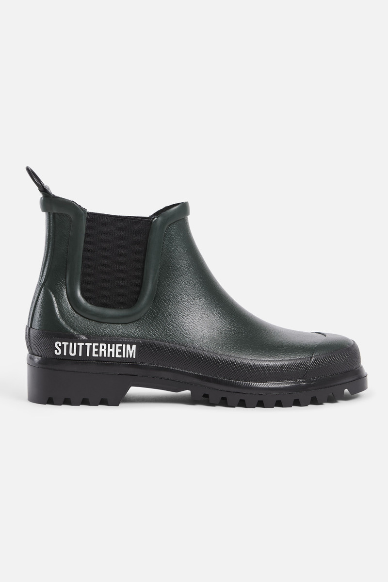 Dark Green and Black Waterproof Chelsea Rainwalker Boots 1
