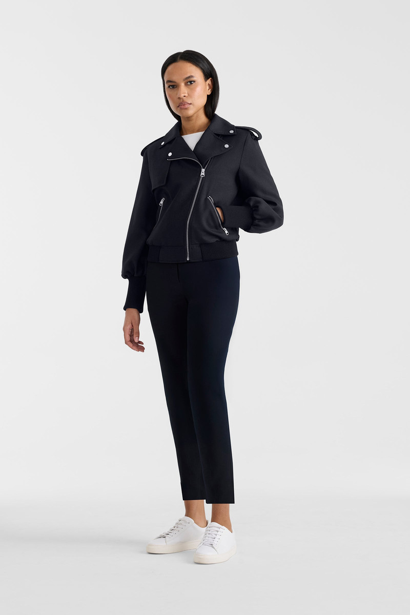 PONY Wool Gabardine Moto Jacket 9