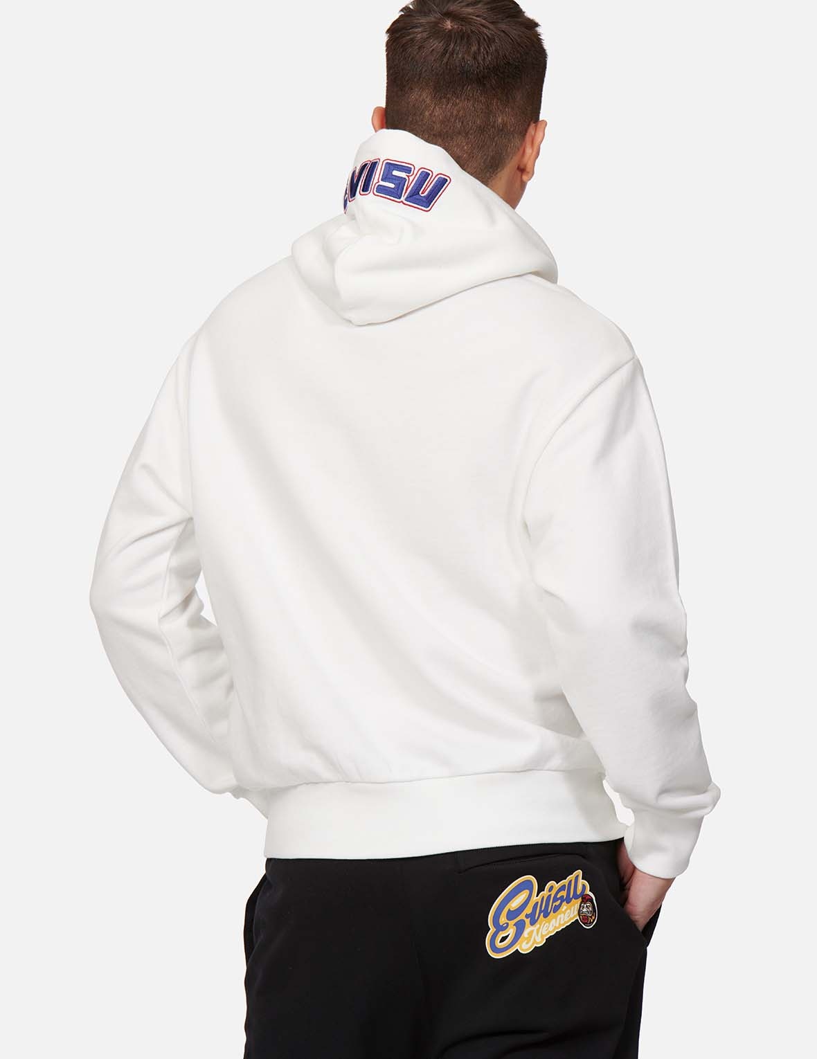 HOODED SWEATSHIRT WITH GODHEAD FLAG AND DARUMA EMBROIDERY - 4