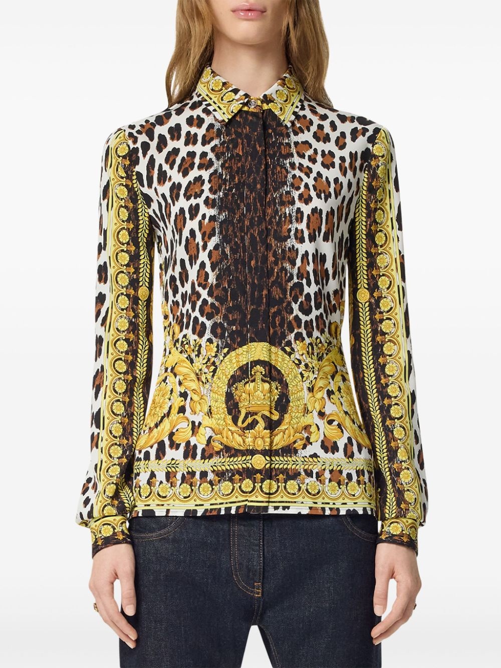 leopard-print blouse - 3