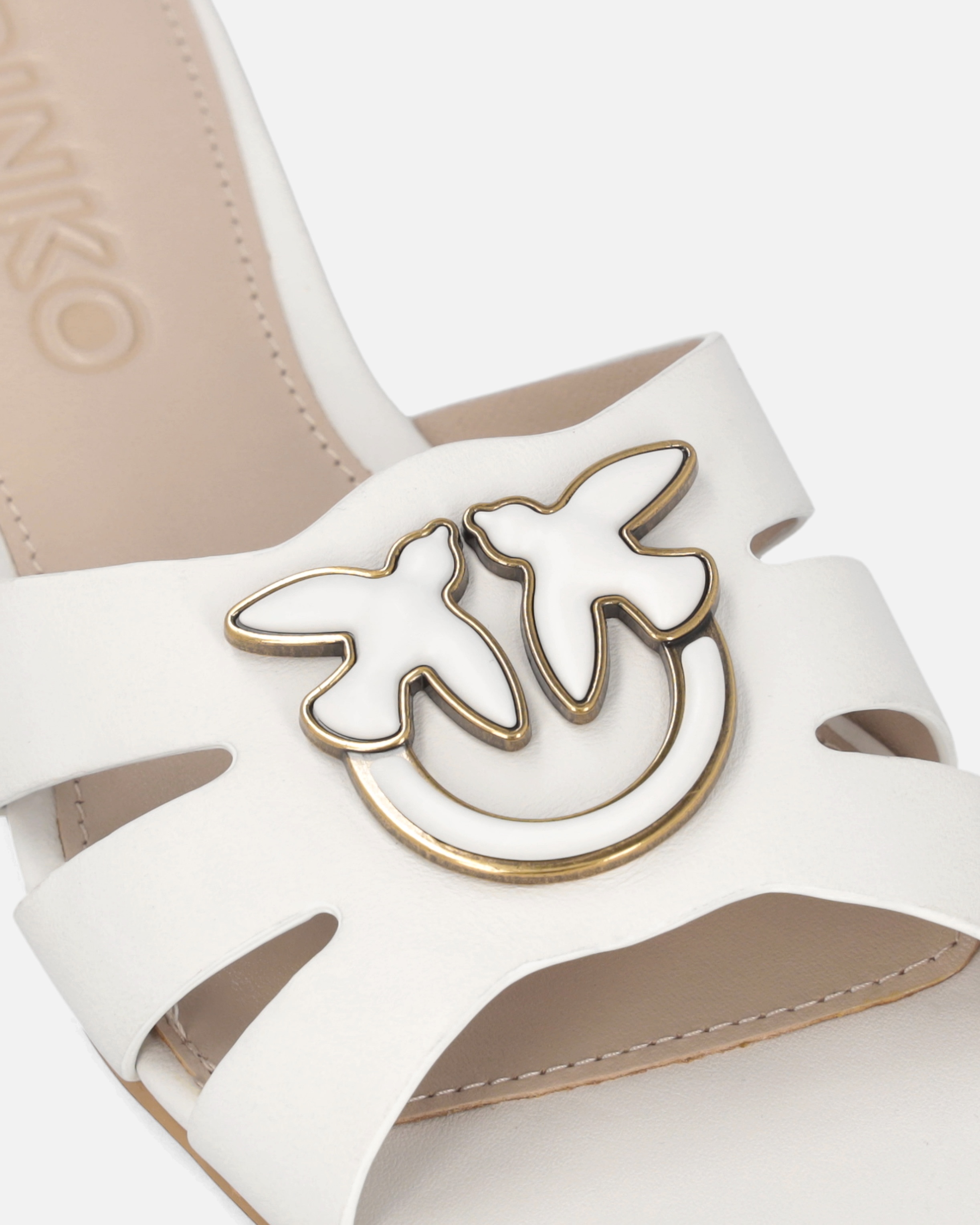 NAPPA LEATHER SLIP-ONS WITH BIRD LOGO - 4