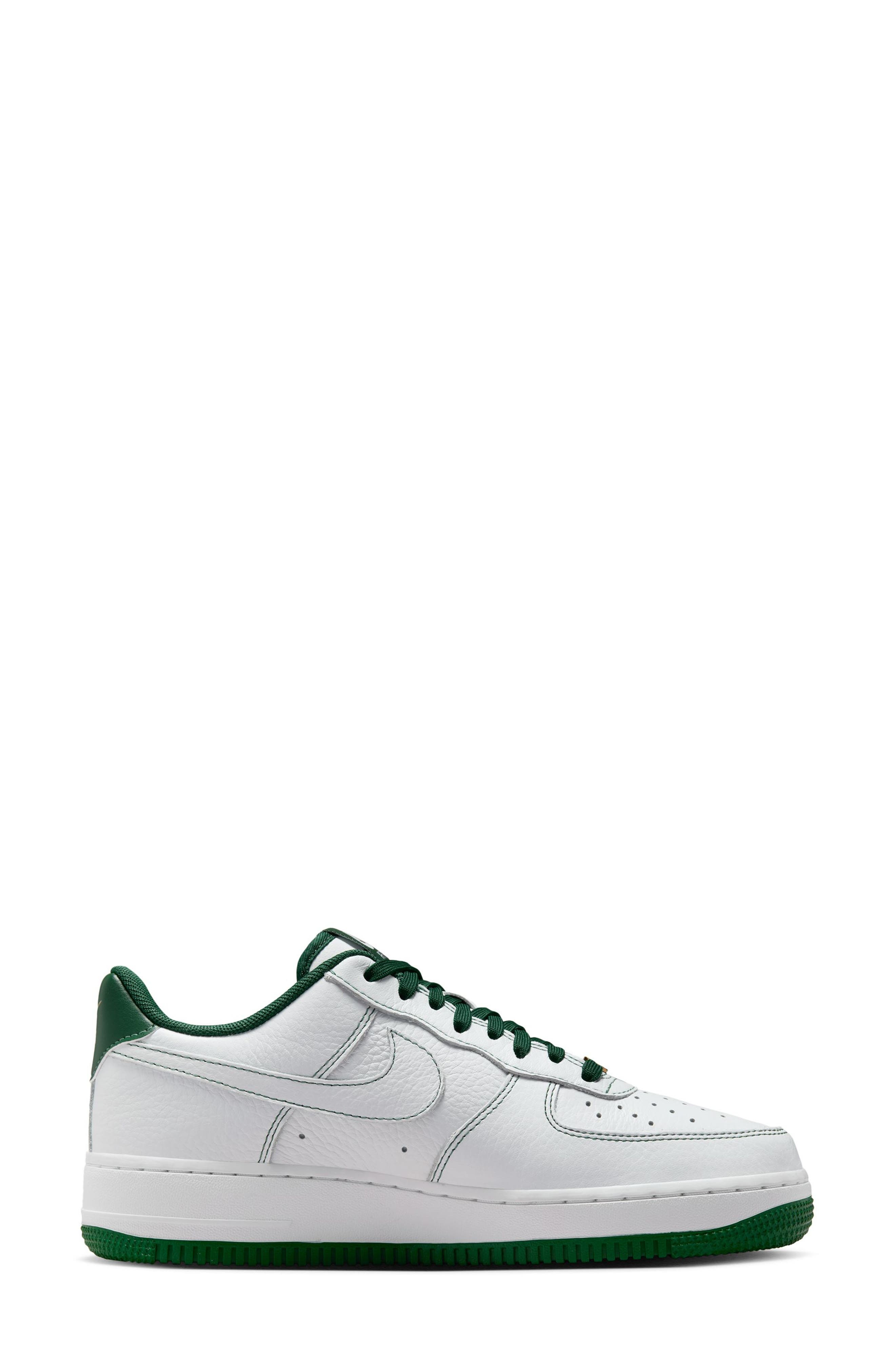 Nike Air Force 1 '07 Sneaker in White/Green/Gold at Nordstrom - 6