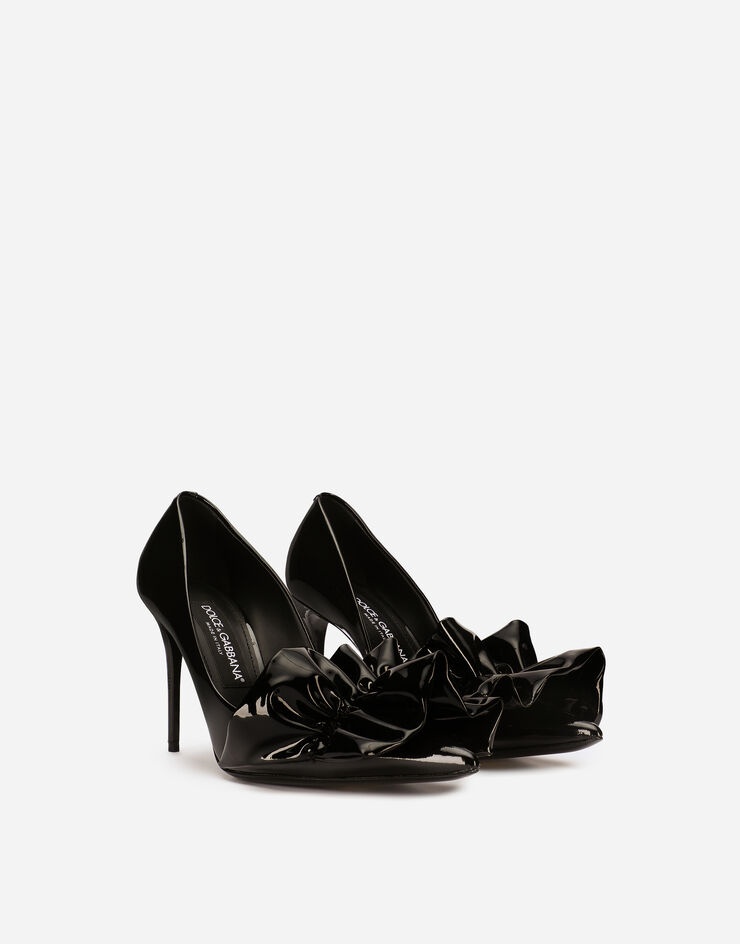 Patent leather pumps with ruches - 2