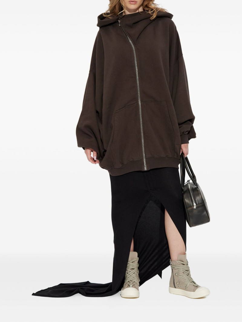 Rick Owens DRKSHDW zip-up hoodie outlook