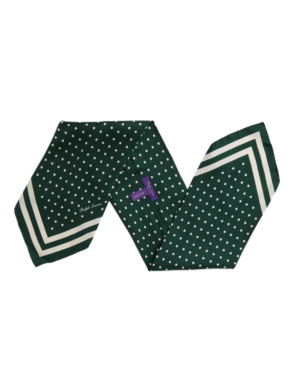 polka-dot silk scarf - 1