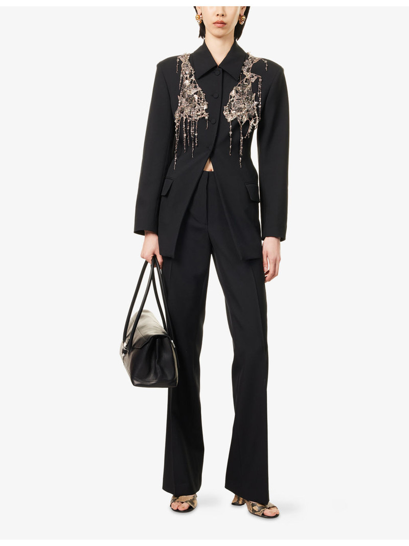 Dries Van Noten Embellished Slim-Fit Wool-Blend Jacket outlook