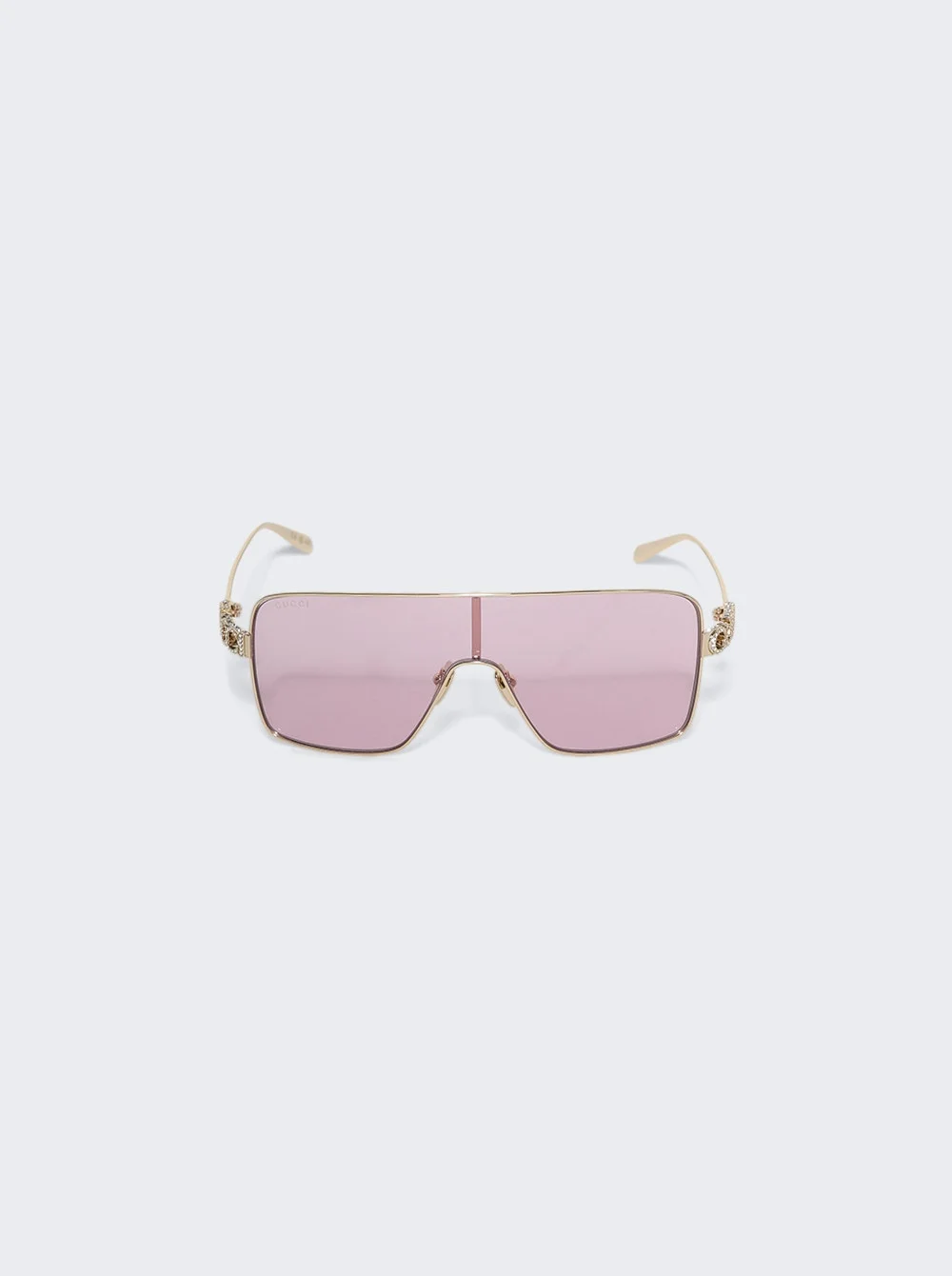 Logo Embellished Sunglasses Gold - 1