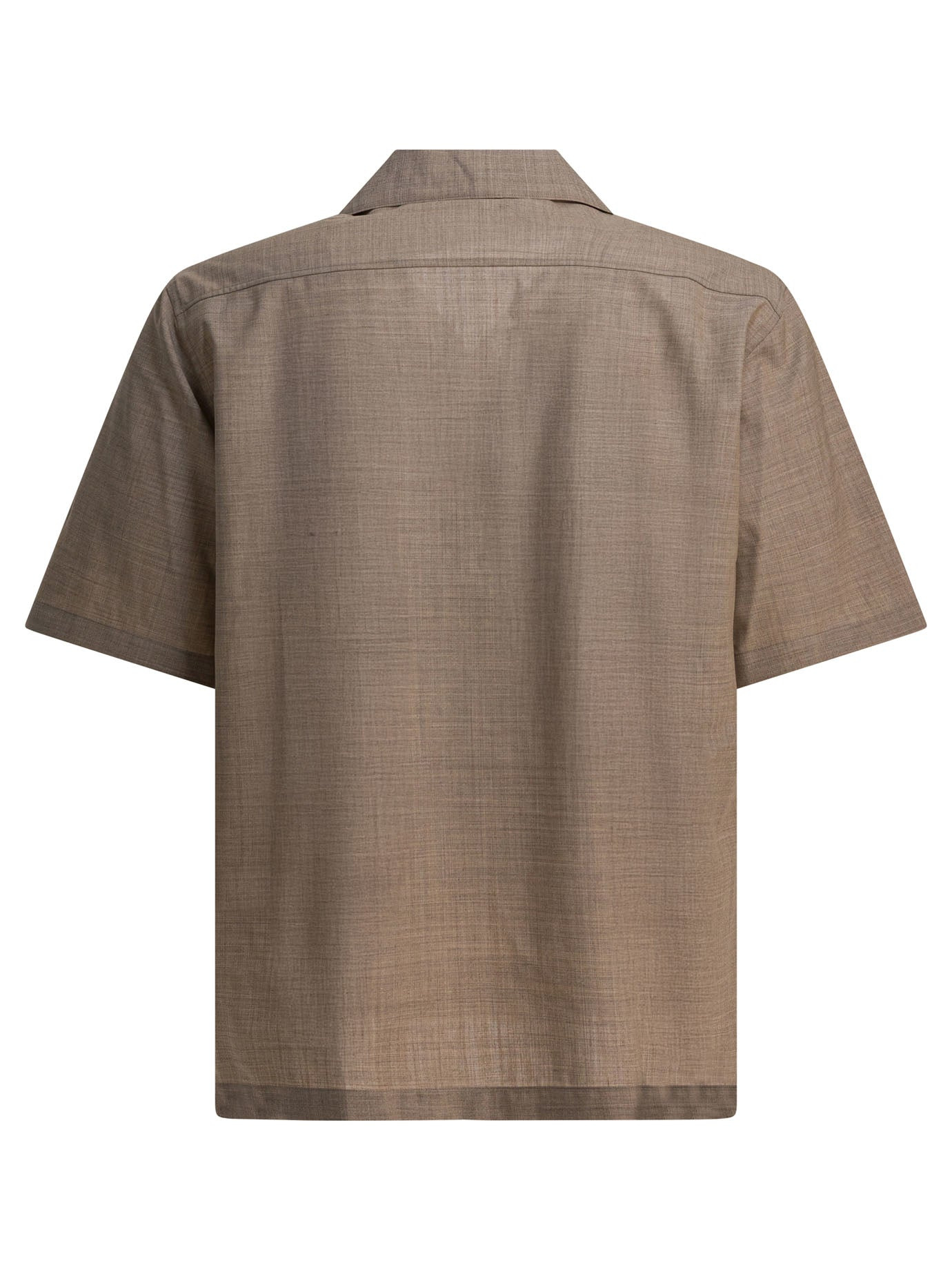 Tropical Wool Shirt Shirts Beige - 2