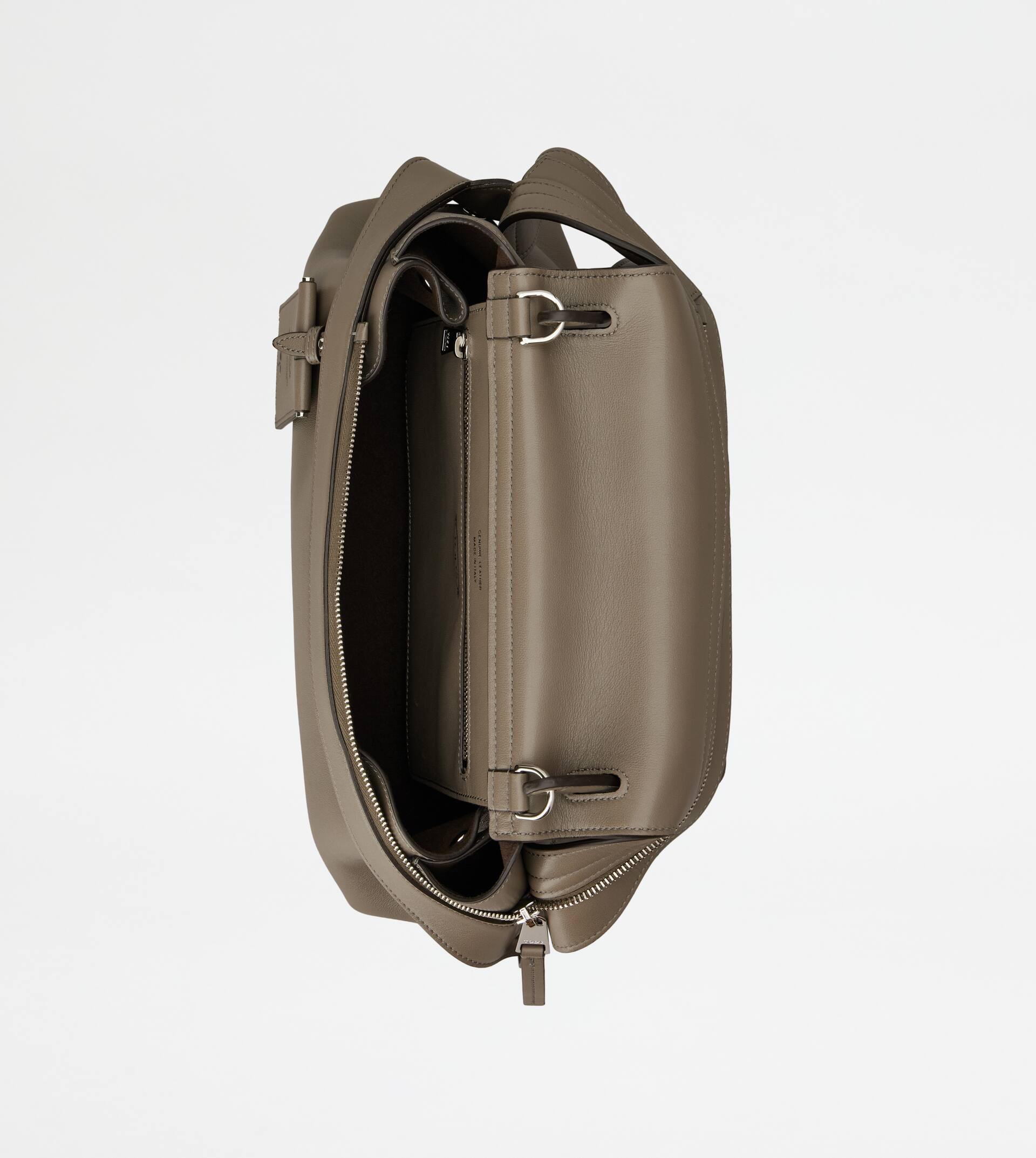 TOD'S WAVE BAG IN LEATHER SMALL - GREY - 5